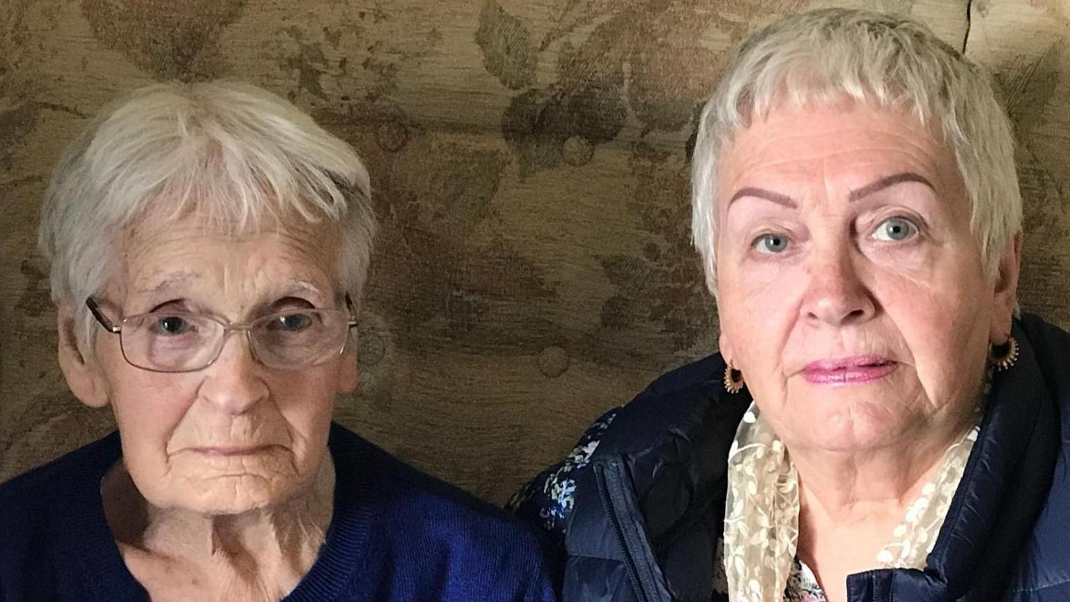 Iris Webster, aged 93, with Julia Mends, aged 70, at Mrs Webster's Long Eaton home.