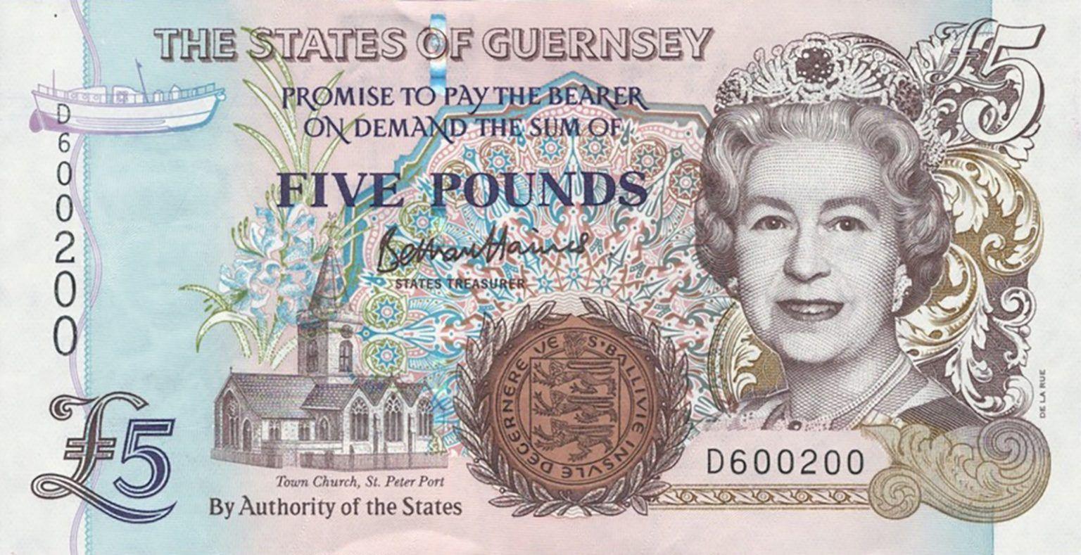 Guernsey five pound note 