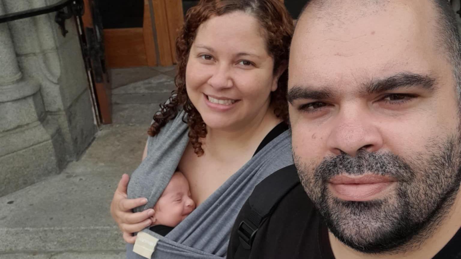 Lecticia Duraos, Fabio Pimenta de Castro and their baby son