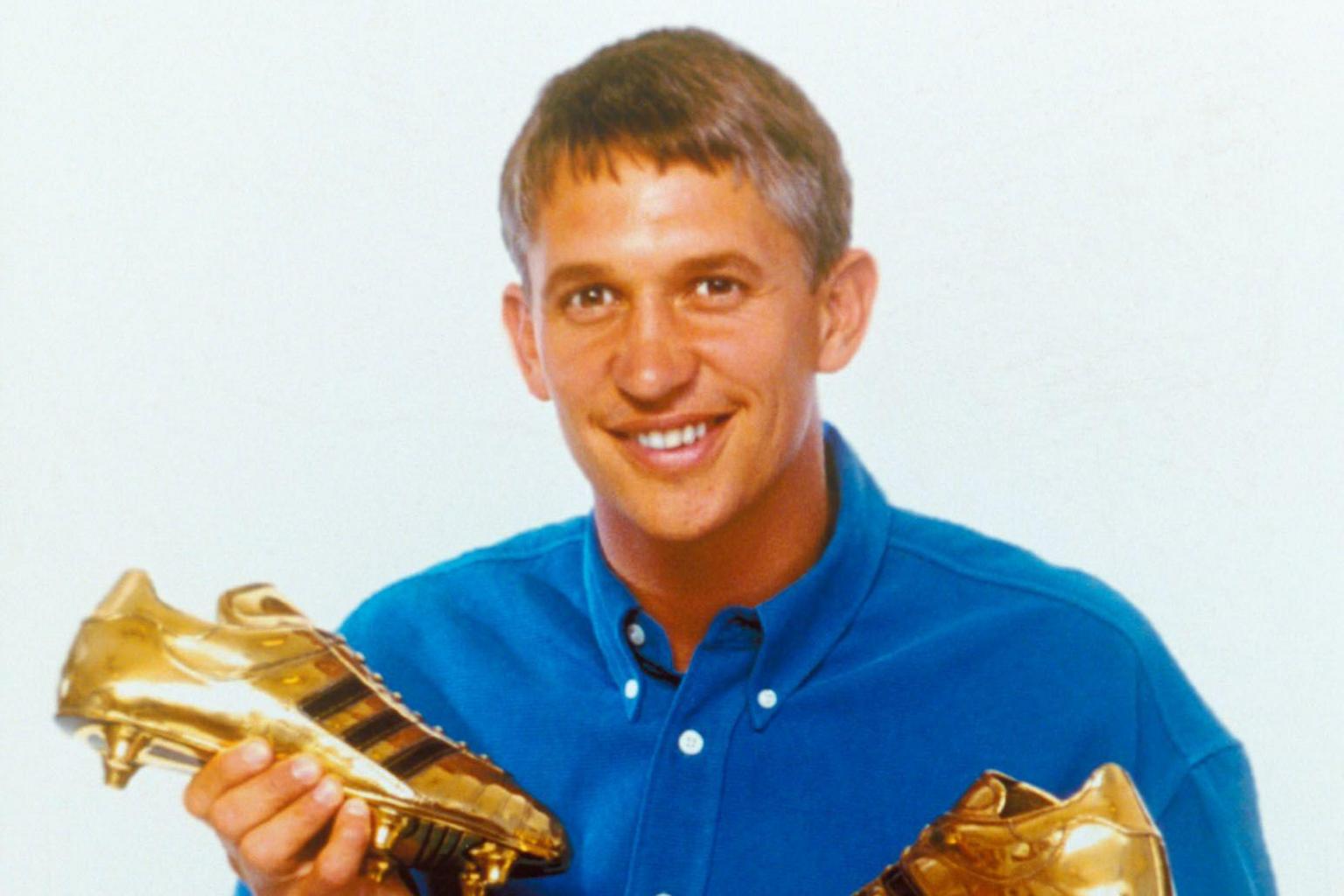 Gary Lineker, winner of the World Cup golden boot award in 1986.