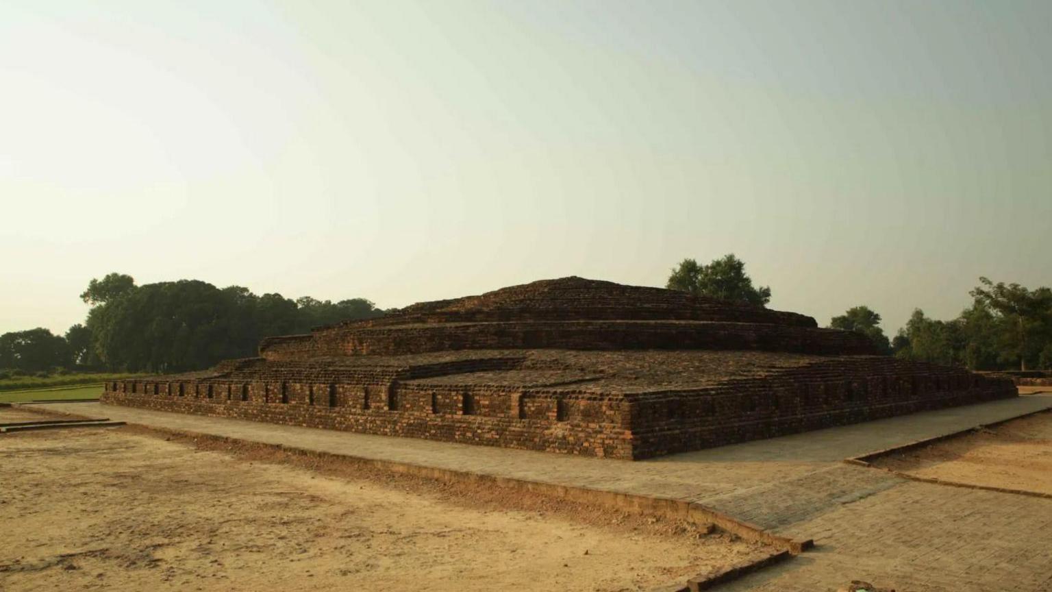 View of the Piprahwa stupa site, present-day Uttar Pradesh, Northern India. Photo courtesy of Icon Films
