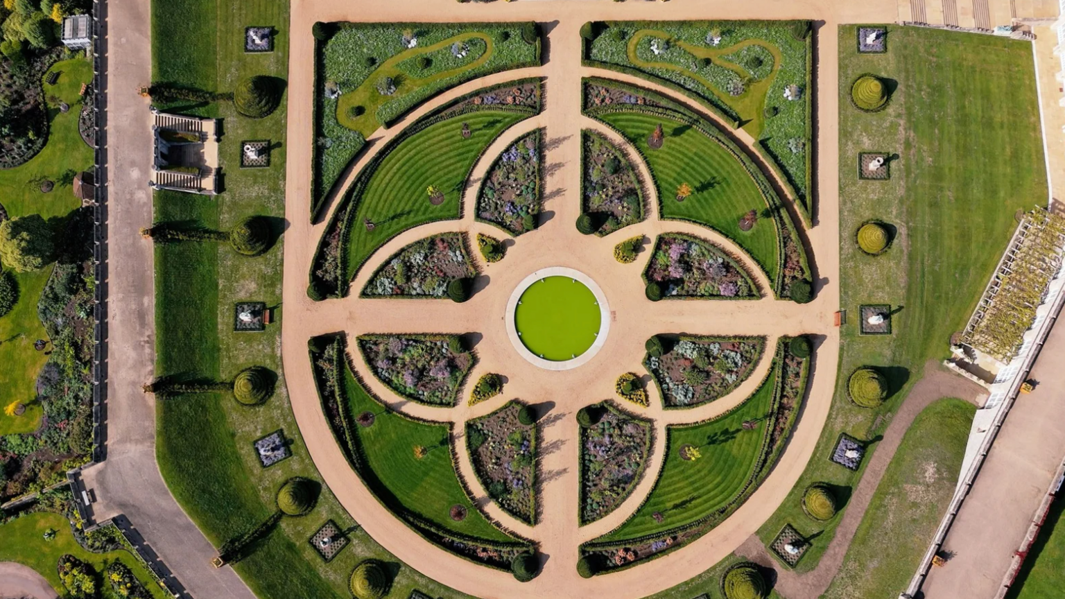 Photo showing the newly designed garden 