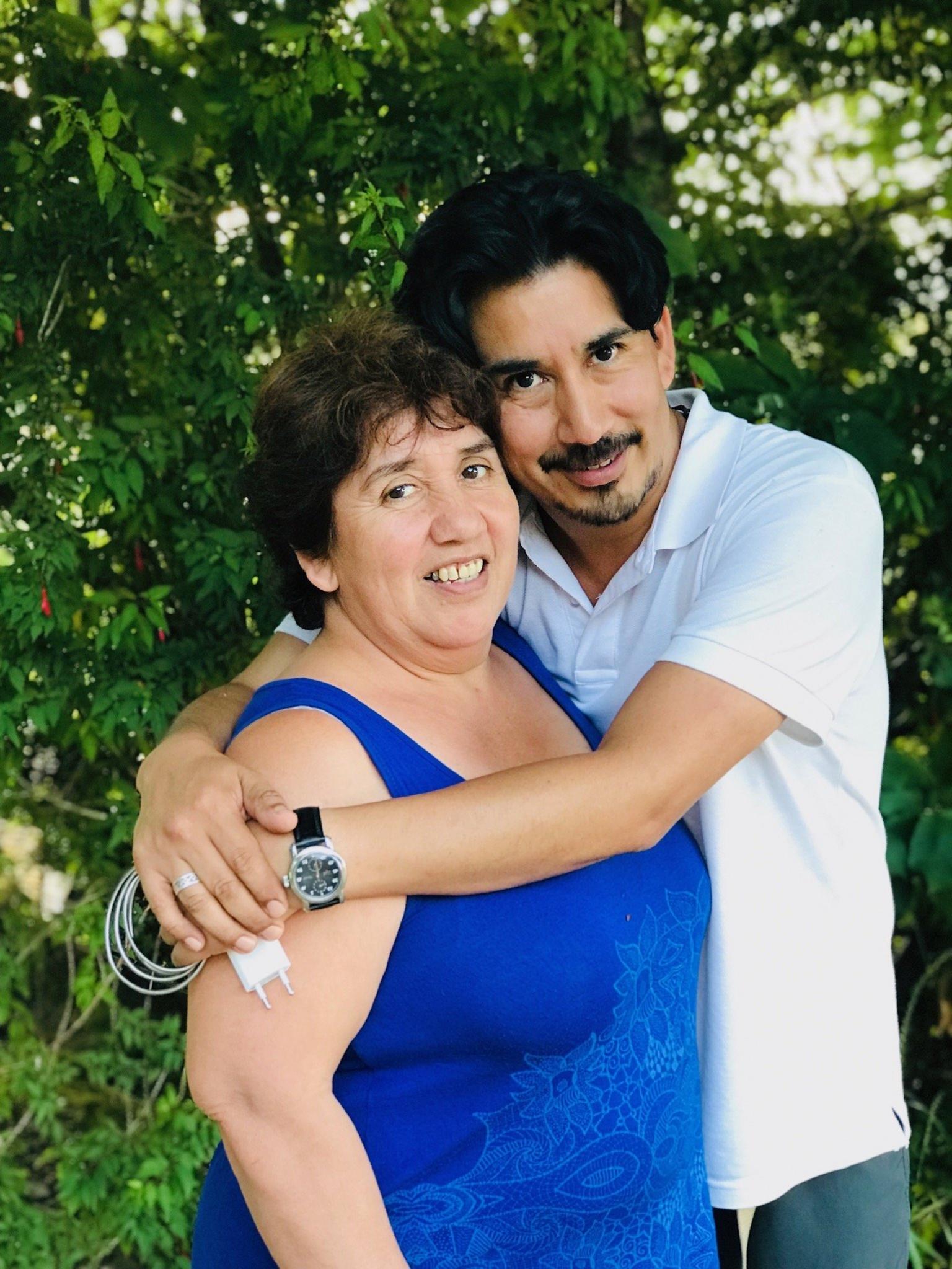 A photo of Alejandro Quezada and his birth mother