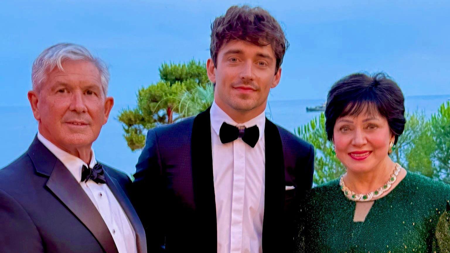 Greg Bensel pinch Charles Leclerc and New Orleans Saints proprietor Gayle Benson successful Monaco successful July 2025