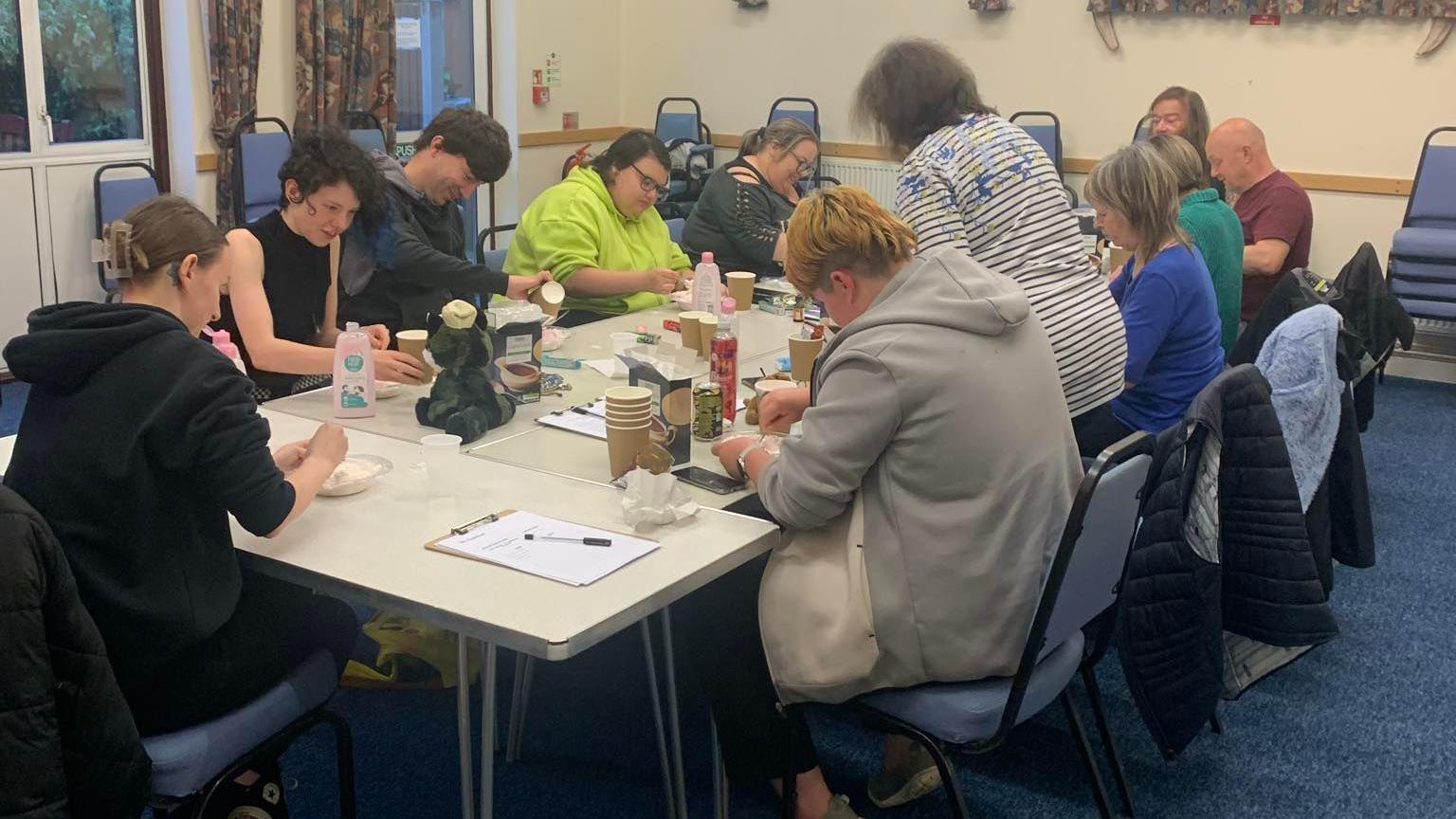 A group of people attending a B Positive session in Bedford