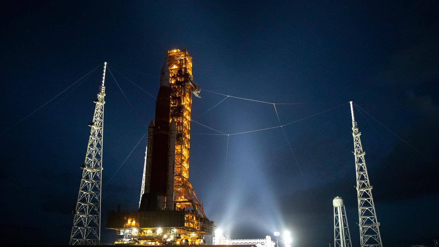 Nasa's Space Launch System (SLS) rocket and Orion spacecraft