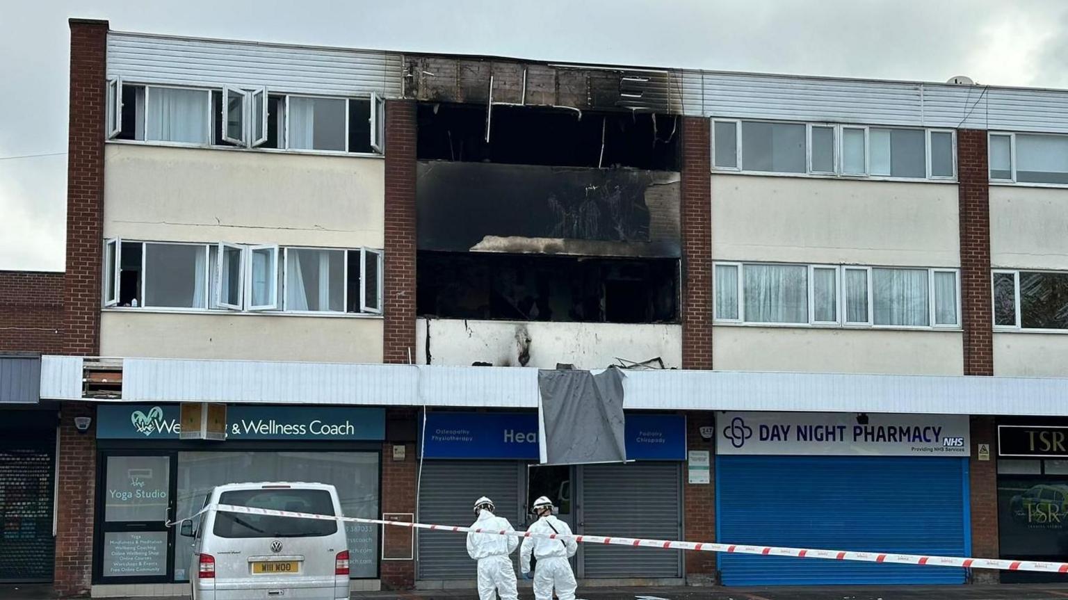 Man seriously injured in explosion at flats in Burntwood - BBC News