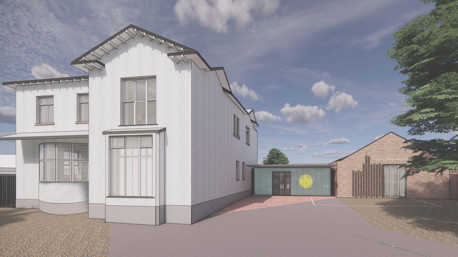 A CGI rendering of what the new hospice at Hayman's Green could look like