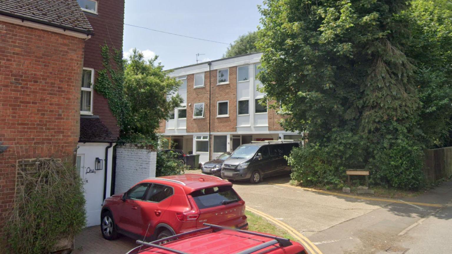 A block of flats on a residential street