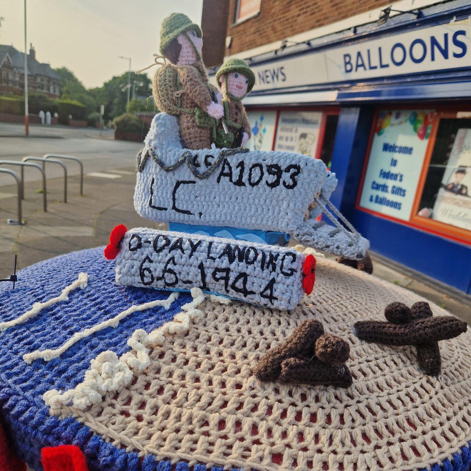 The Southport Hookers created a series of D-Day themed crochet models