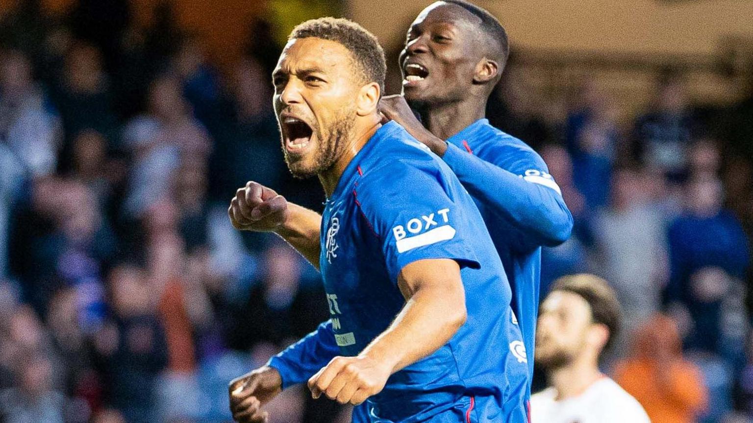 Rangers' Cyriel Dessers celebrates