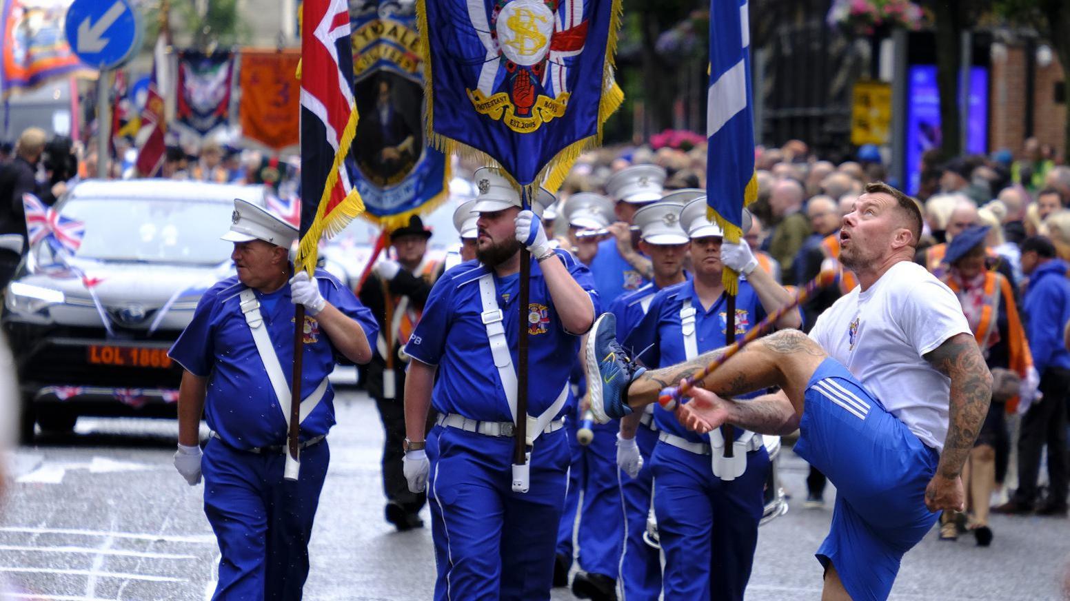 Band at Belfast Twelfth parade 