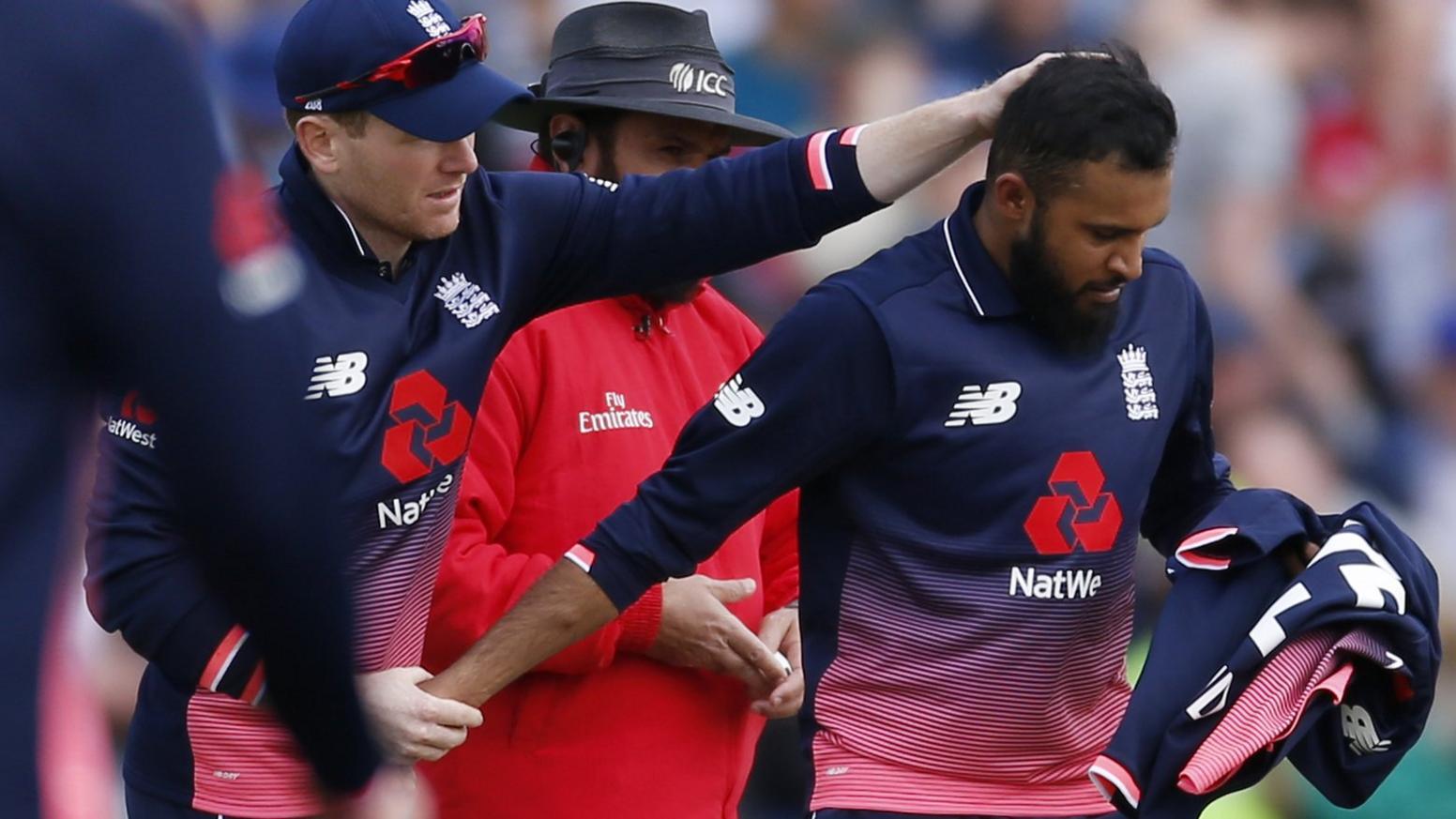 Adil Rashid celebrates