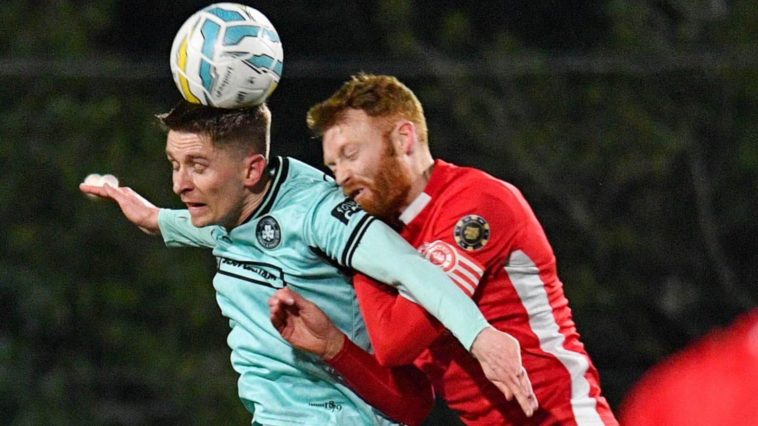 Aerial action from the BetMcLean Cup semi-final at Inver Park