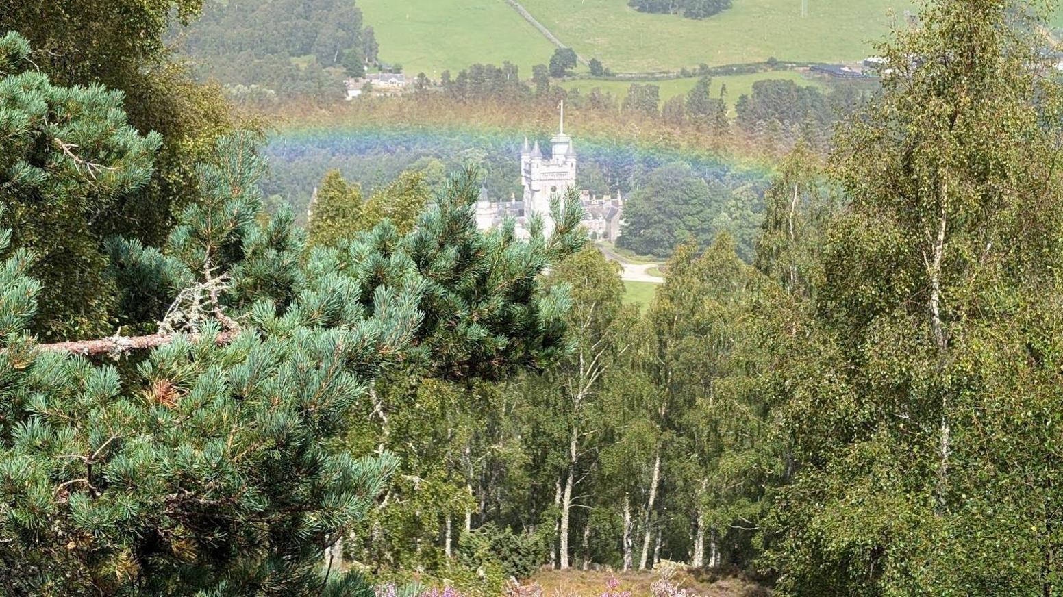 A rainbow over the Balmoral estate