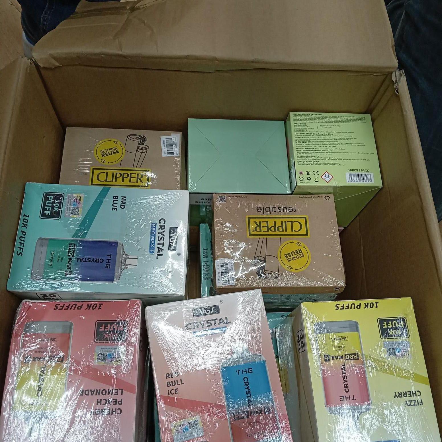 Illegal vapes seized by Suffolk Trading Standards