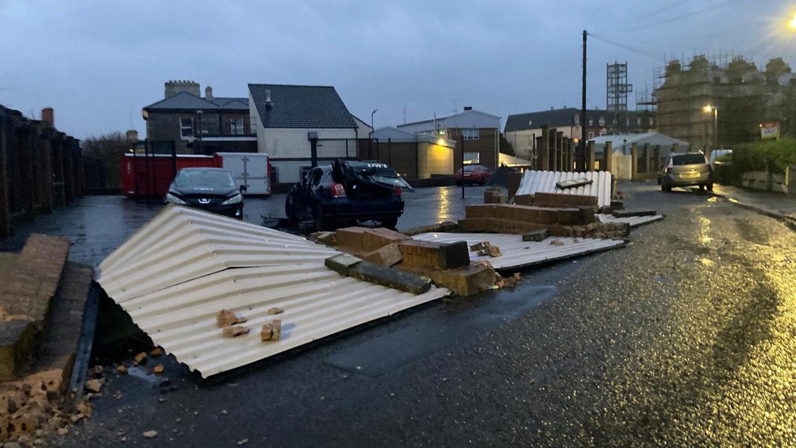 This wall came down in the Northland Crescent area of Londonderry