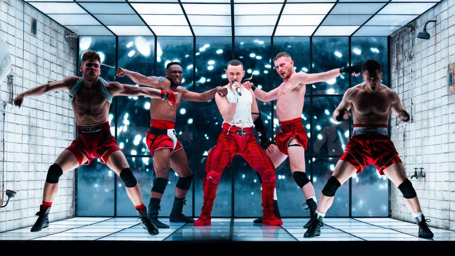 Olly Alexander performing Dizzy at the Eurovision Song Contest in 2024