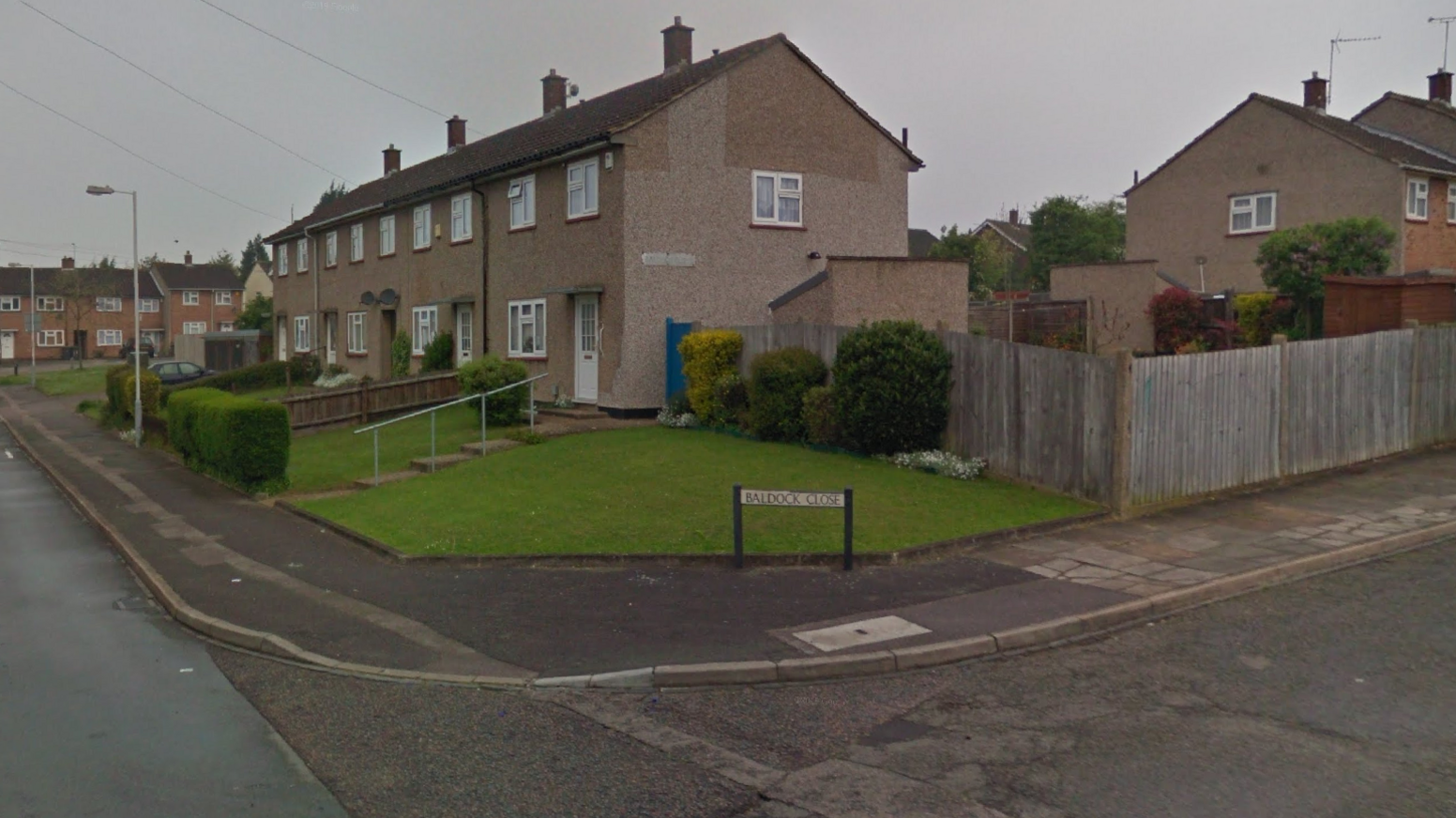 Drayton Road view of Baldock Close