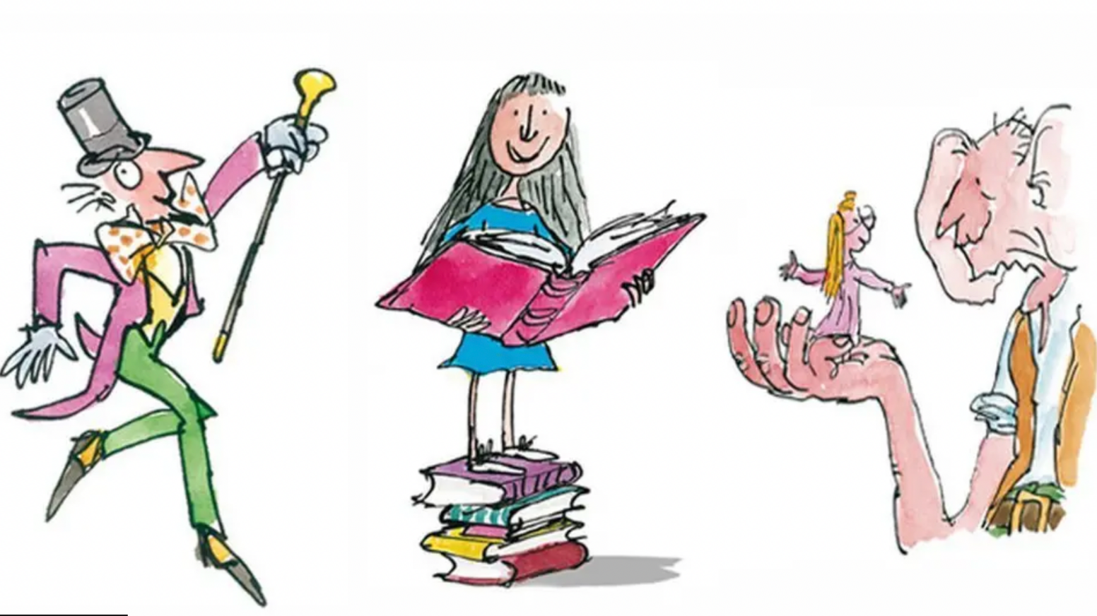 Illustrations from a Roald Dahl book