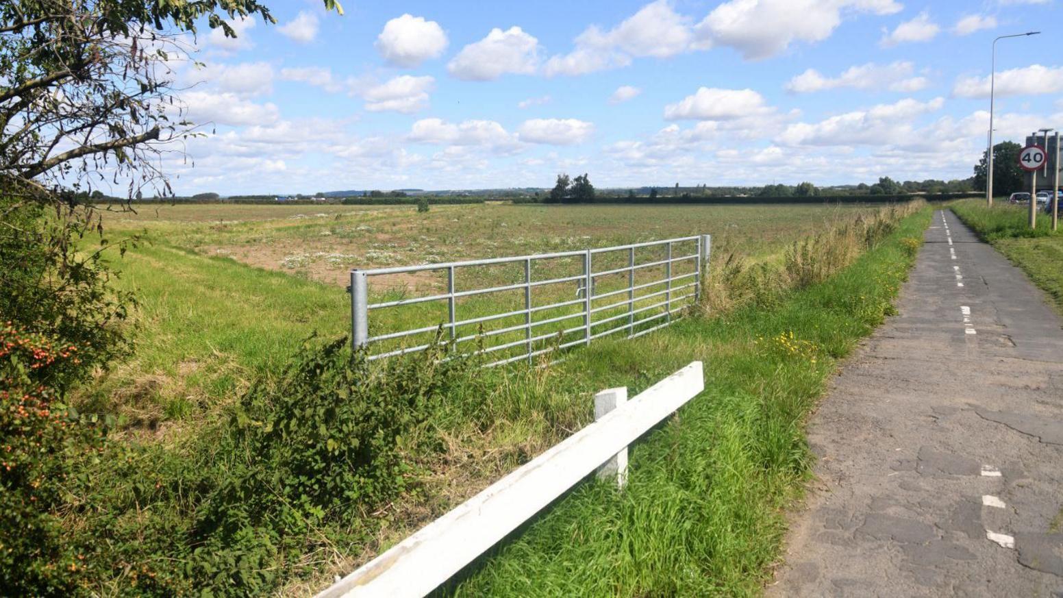 The development site off Wrawby Road, Brigg