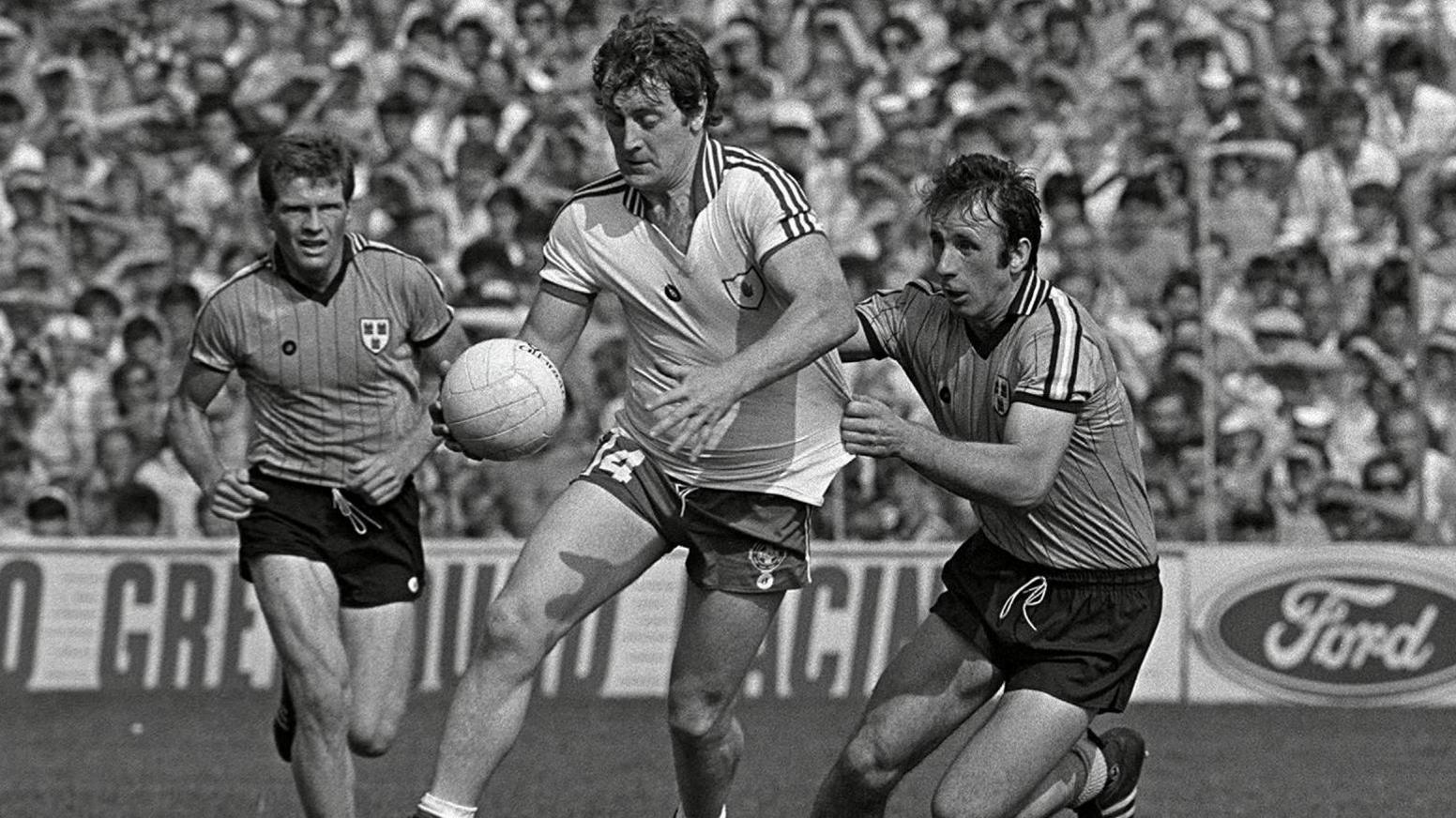 Frank McGuigan in action against Dublin in 1984