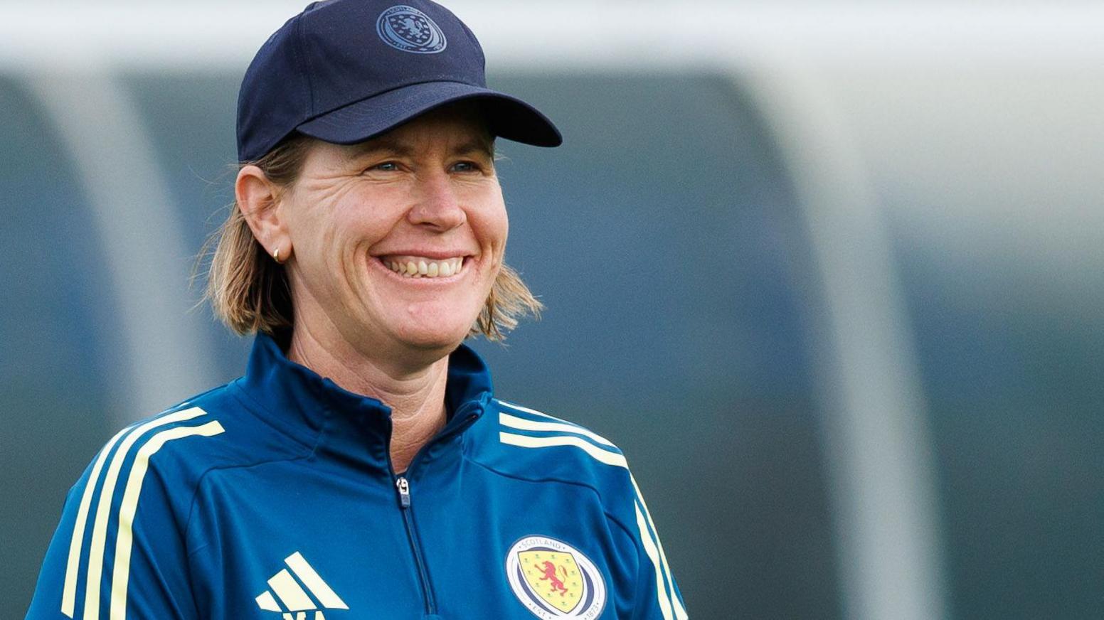 Scotland Head Coach Melissa Andreatta during a Scotland Women's National Team training session at the Oriam,