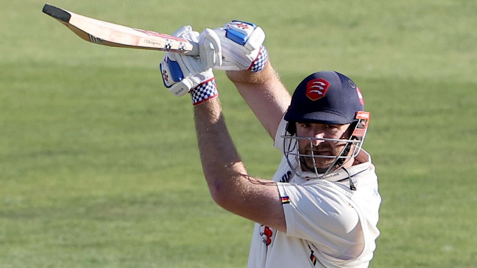 Essex batter Paul Walter plays a shot