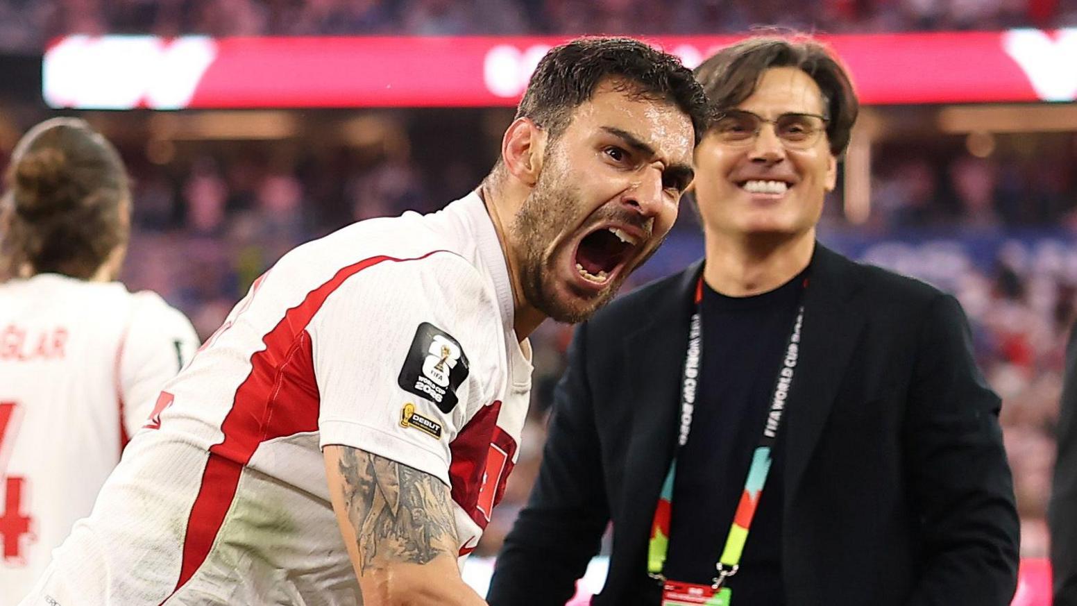Turkey's Kaan Ayhan celebrates his late winner against USA in the World Cup