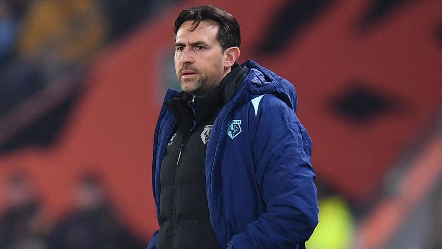 Charlie Daniels on the touchline watching Hull City v Watford