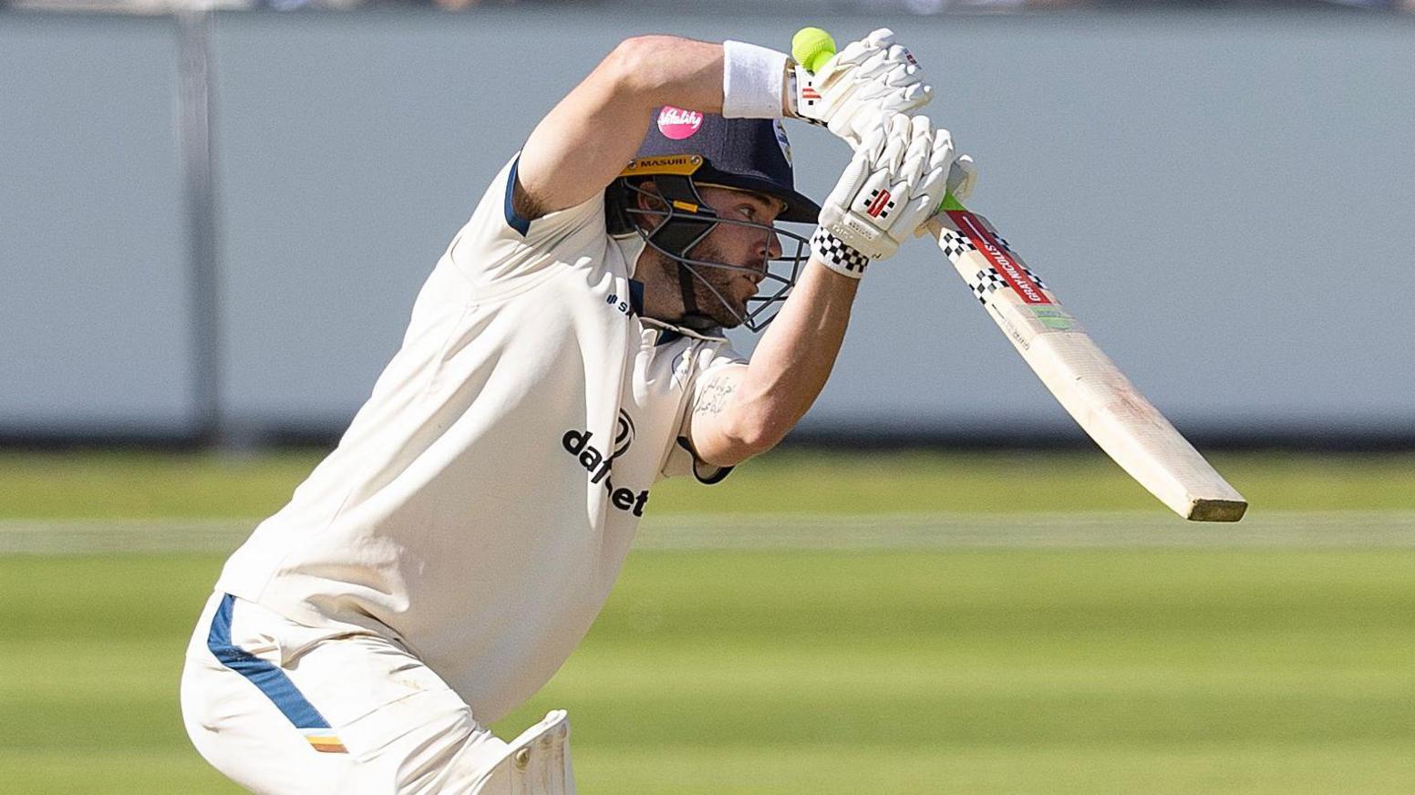Caleb Jewell batting at Lord's
