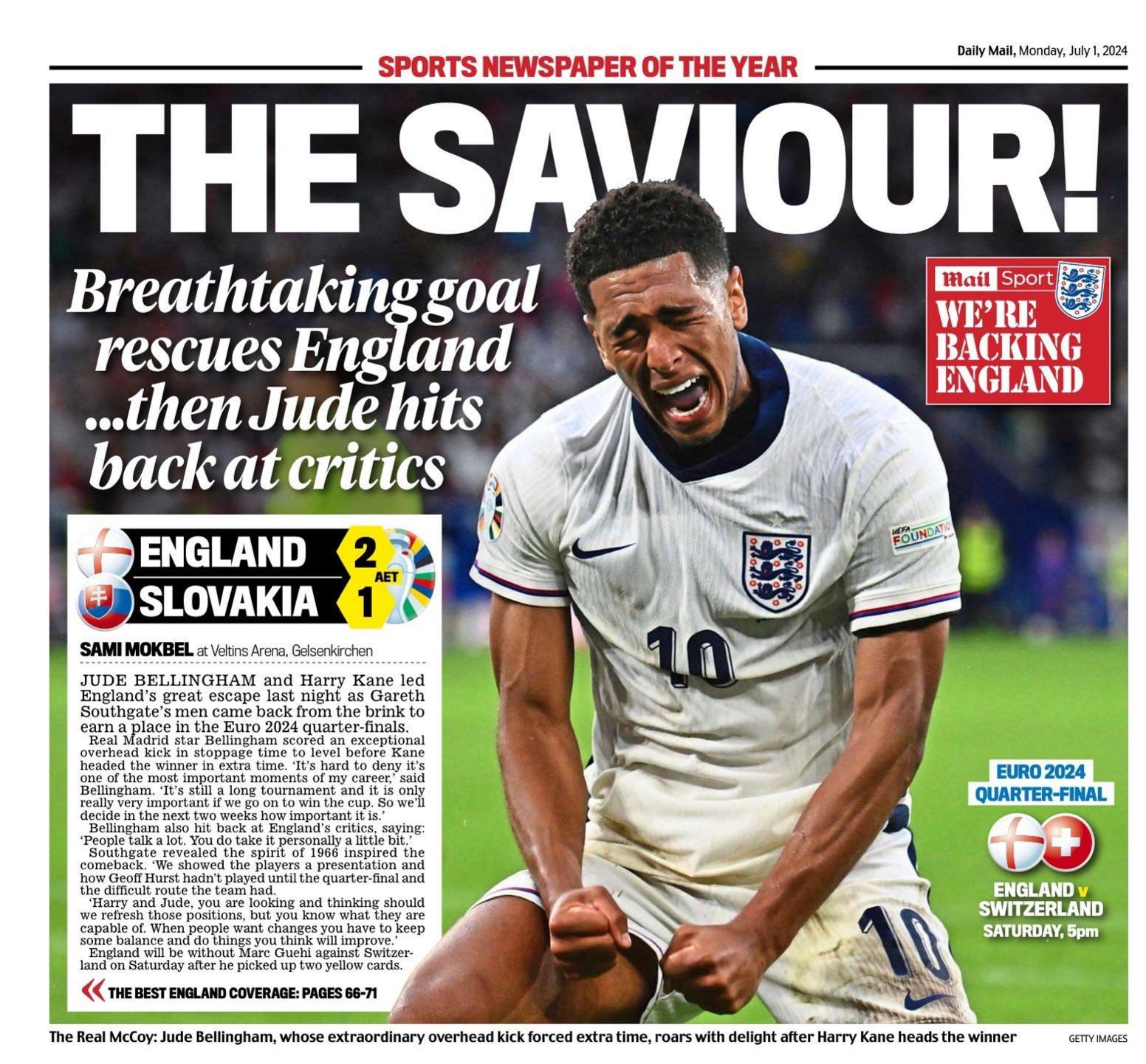 Daily Mail back page