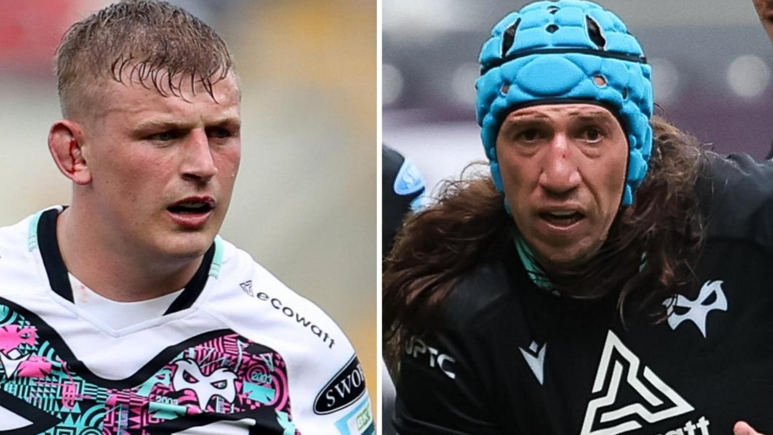 Jac Morgan and Justin Tipuric in action for Ospreys