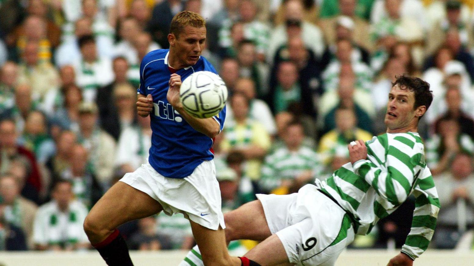 Peter Lovenkrands in the 2002 cup final