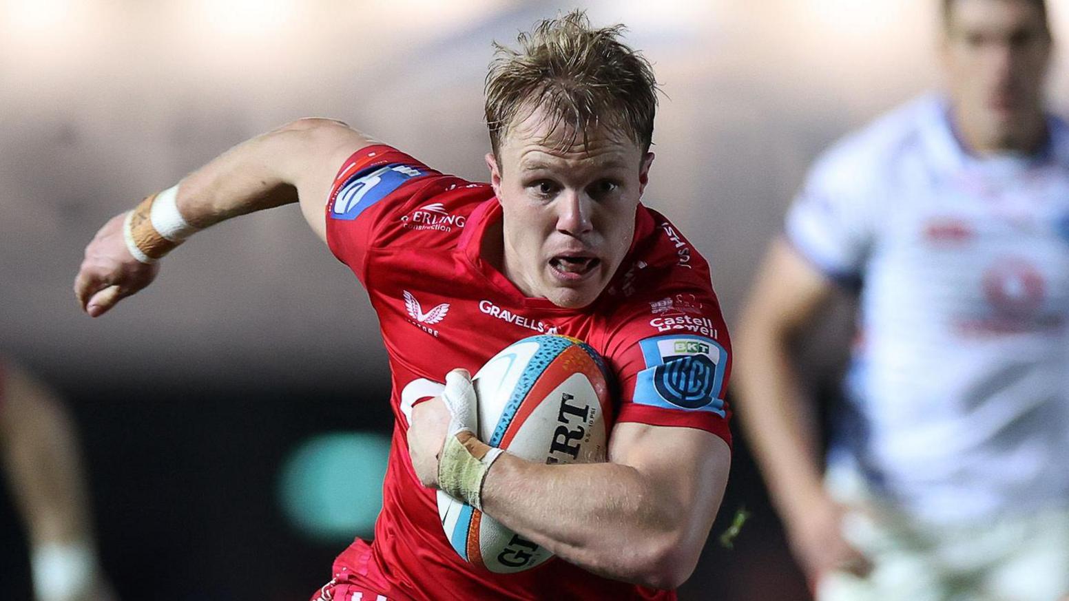 Blair Murray made his Scarlets competitive debut against Benetton in September 2024