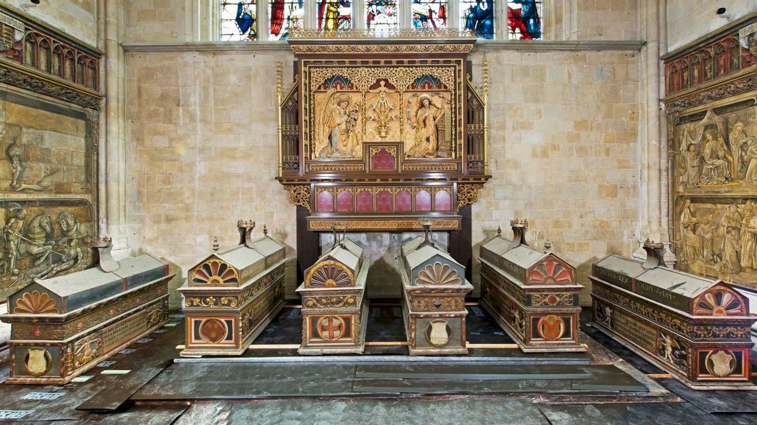 Mortuary chests at Winchester Cathedral