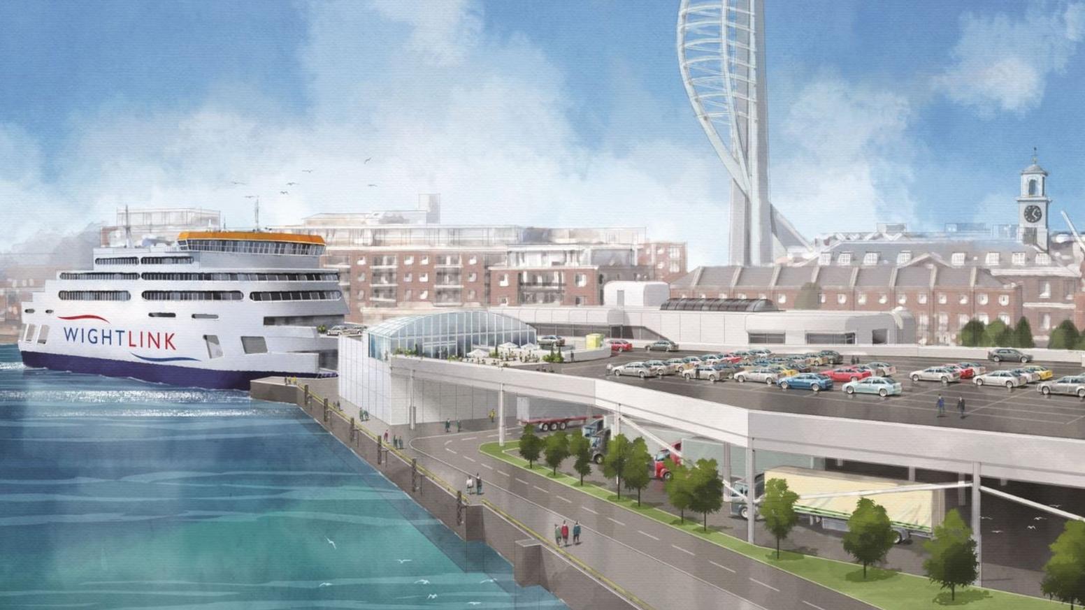 Artist's impression of Portsmouth terminal