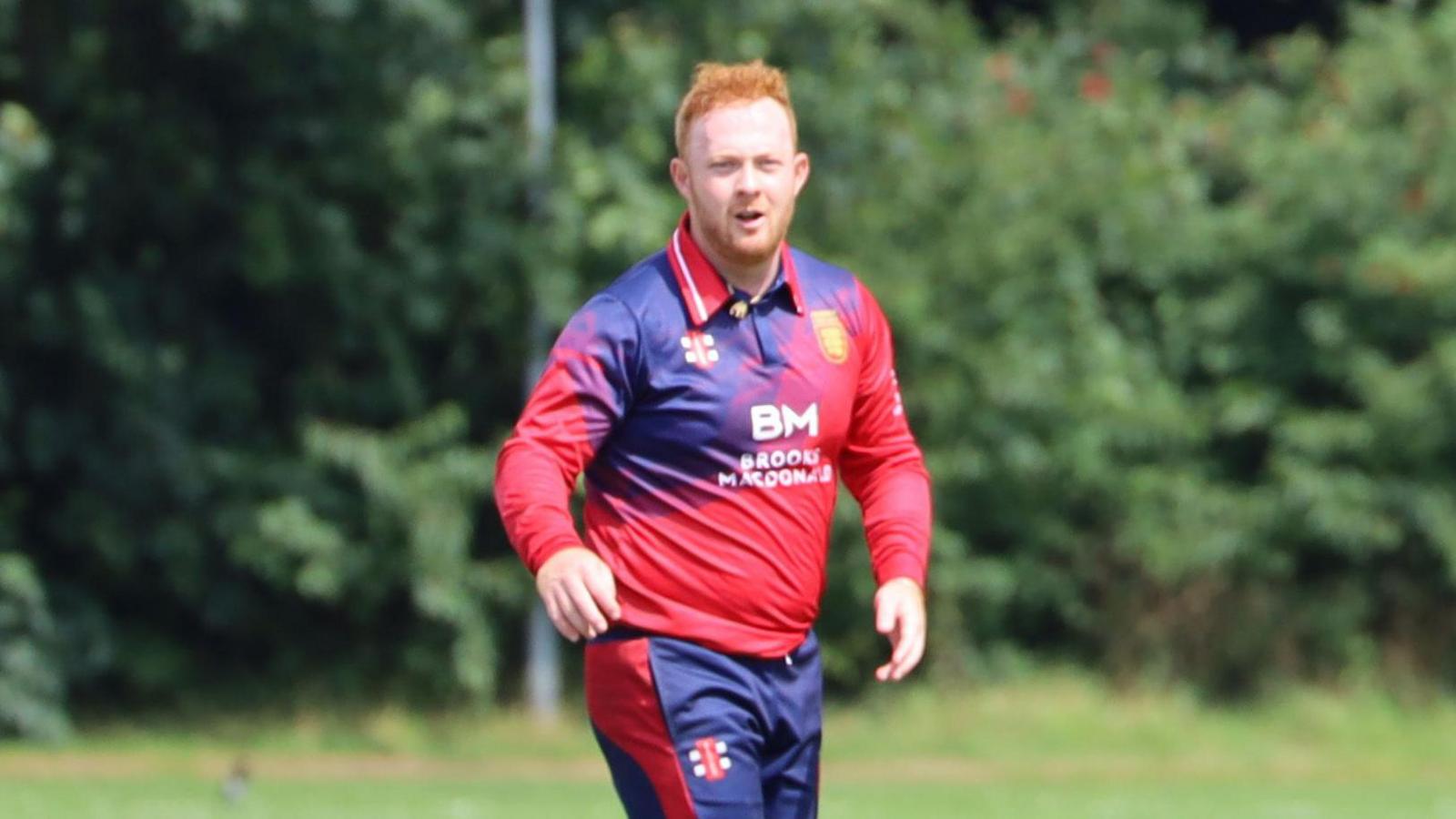 Ben Ward bowls for Jersey