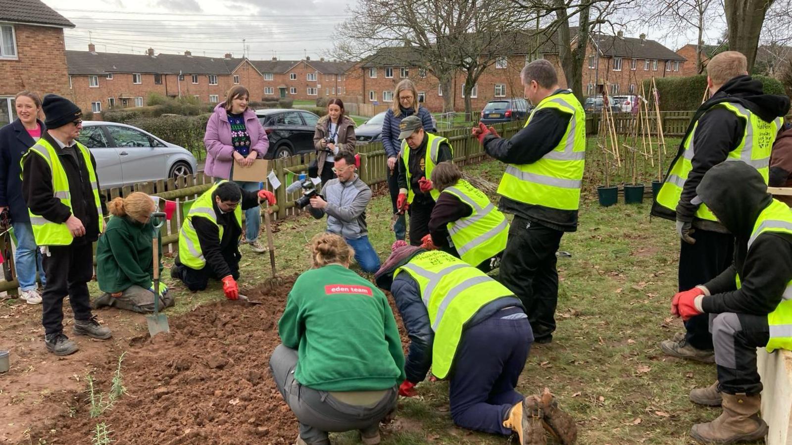 Eden Project staff begin planting garden