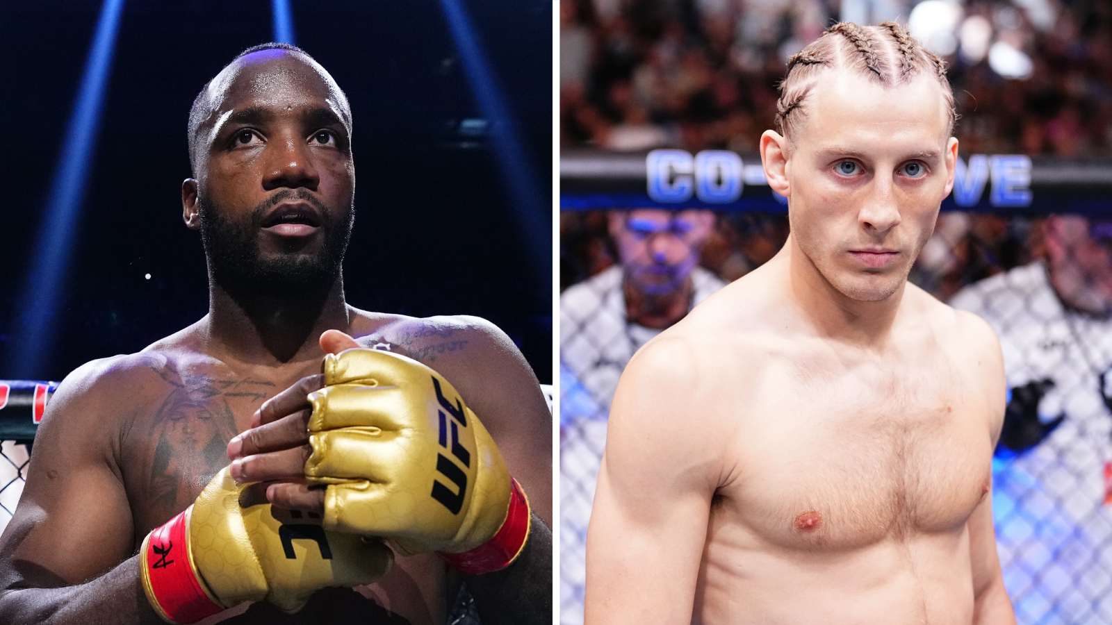 A split picture of Leon Edwards and Paddy Pimblett