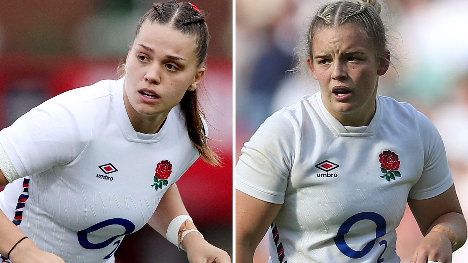 Lilli Ives Campion and Georgia Brock in England kit in a composite image