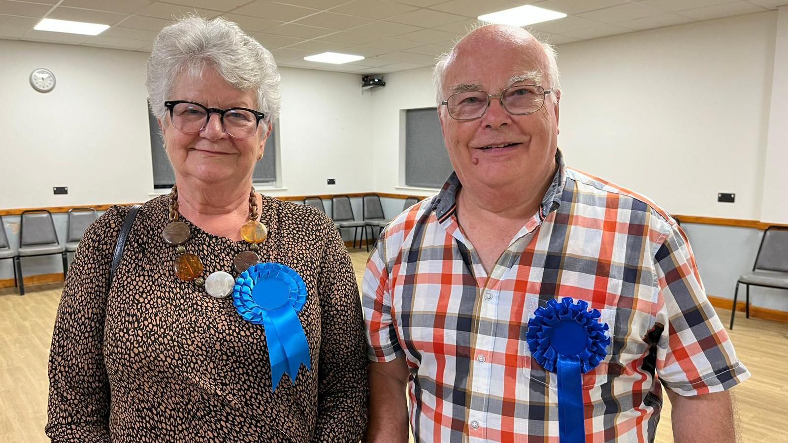 Judy Couch stood with Phillip Owen