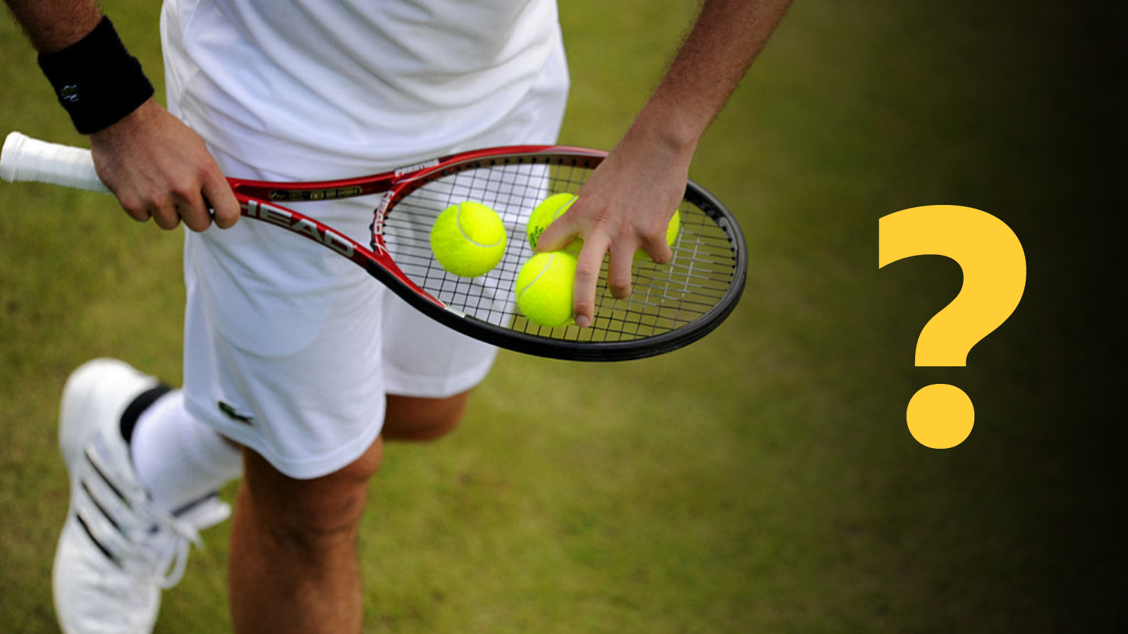 Unknown tennis player on question graphic