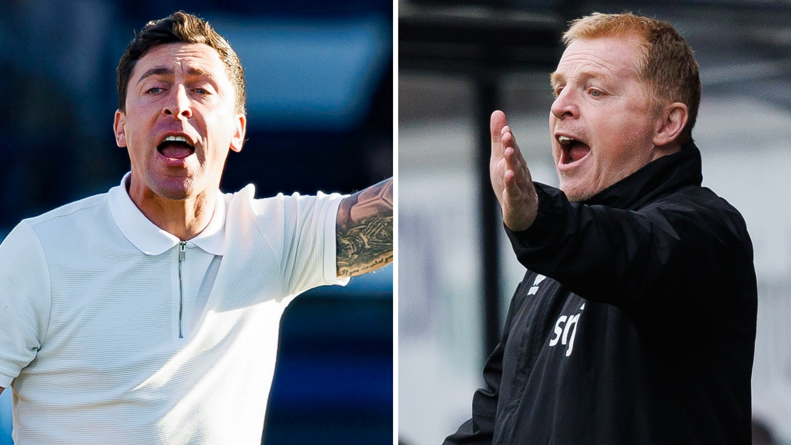 Ayr United boss Scott Brown and Dunfermline Athletic counterpart Neil Lennon