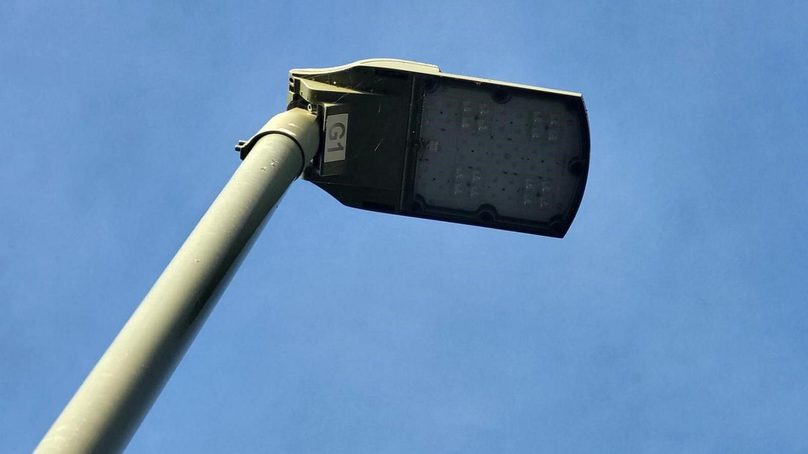 Looking up at a streetlight