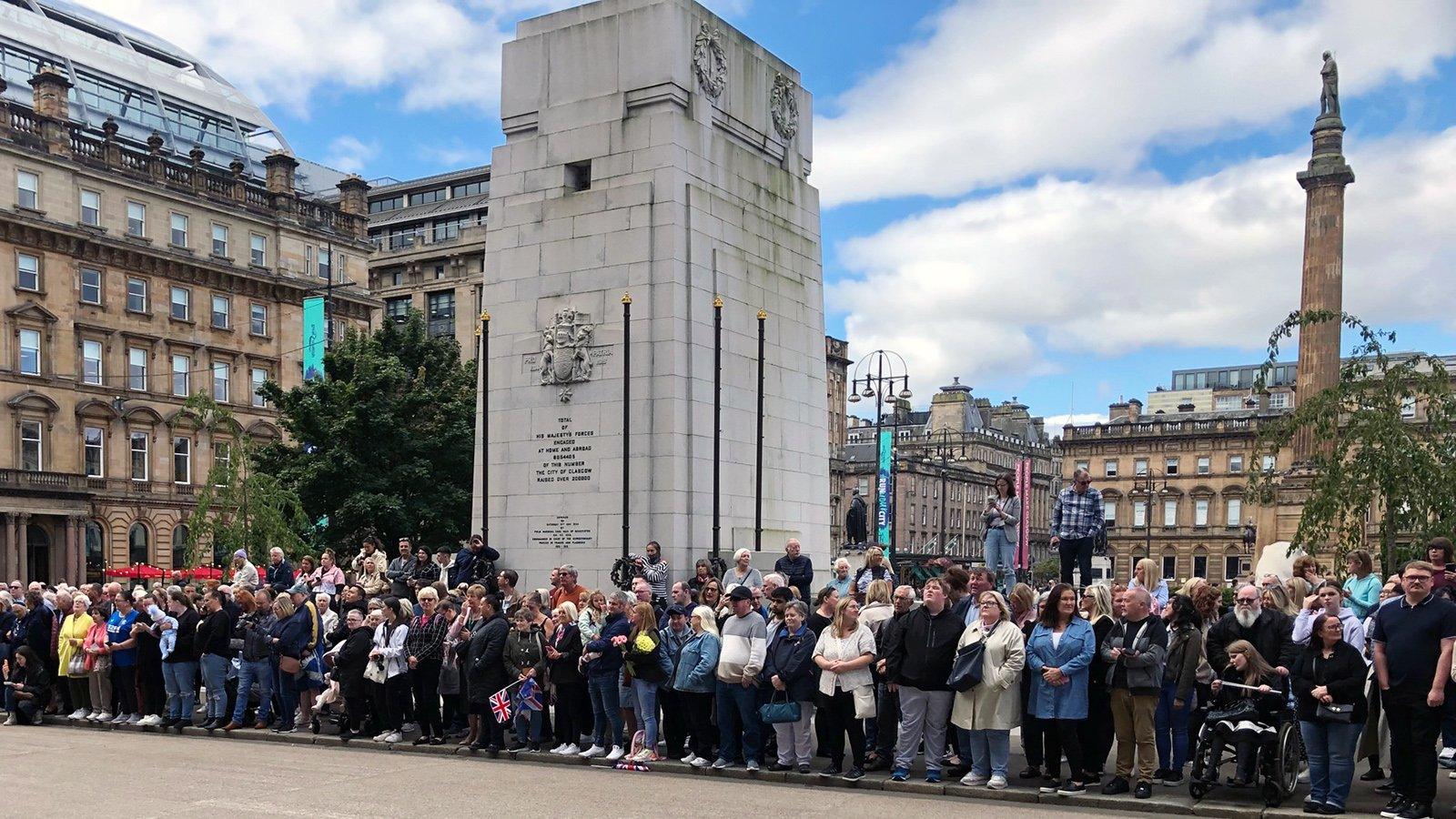 crowds waiting