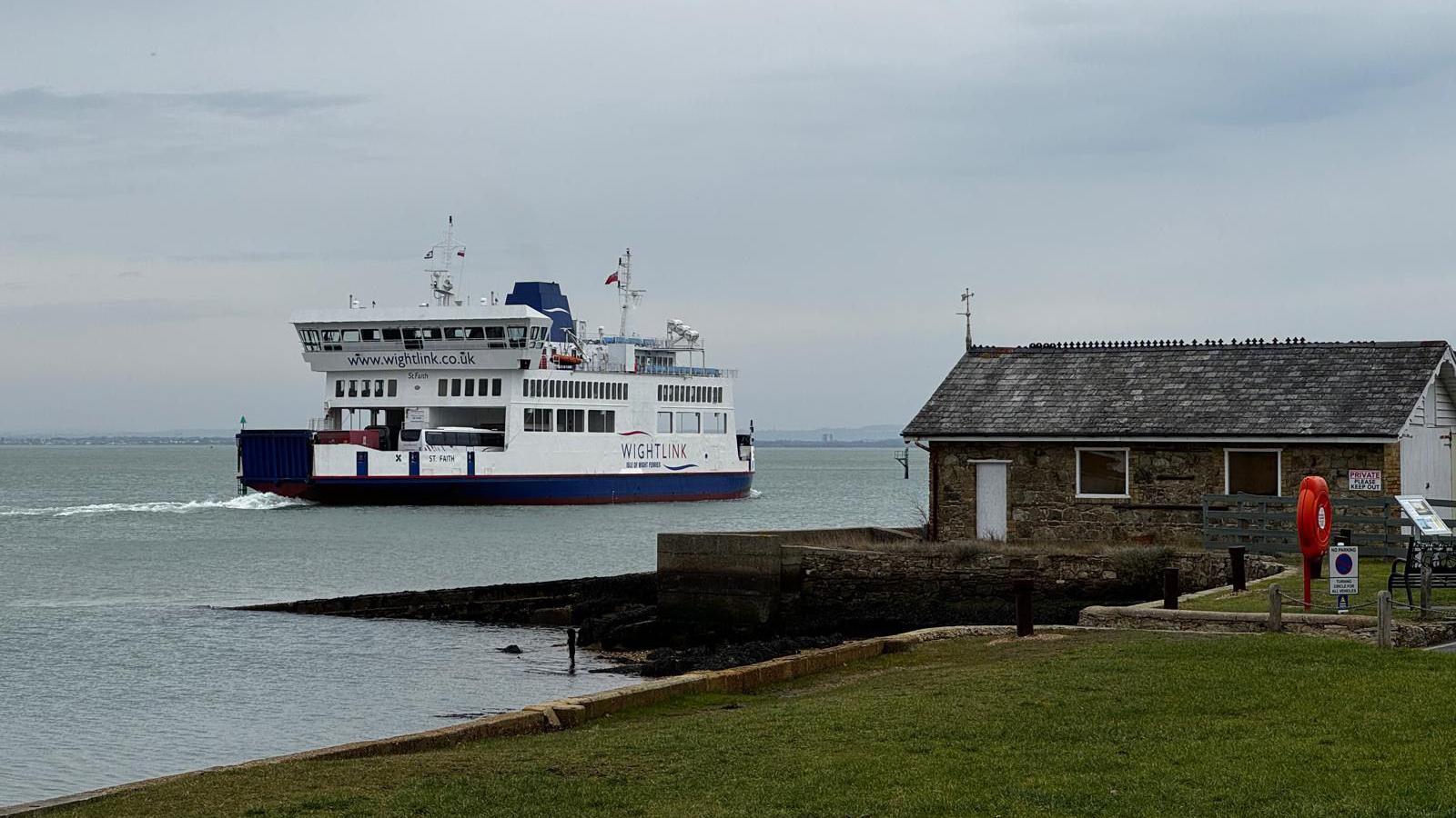 Wightlink's St Clare ferry at sea