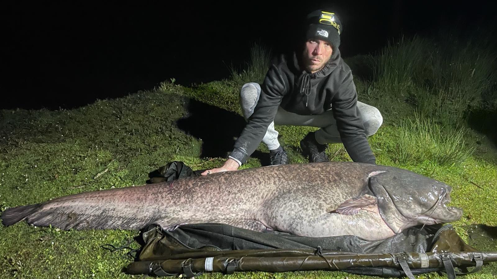 Darren Reitz with the catfish