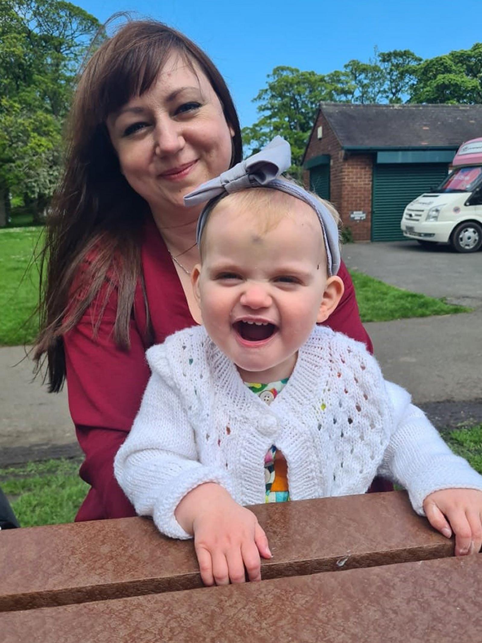 Grace Westwood with her mother Becci