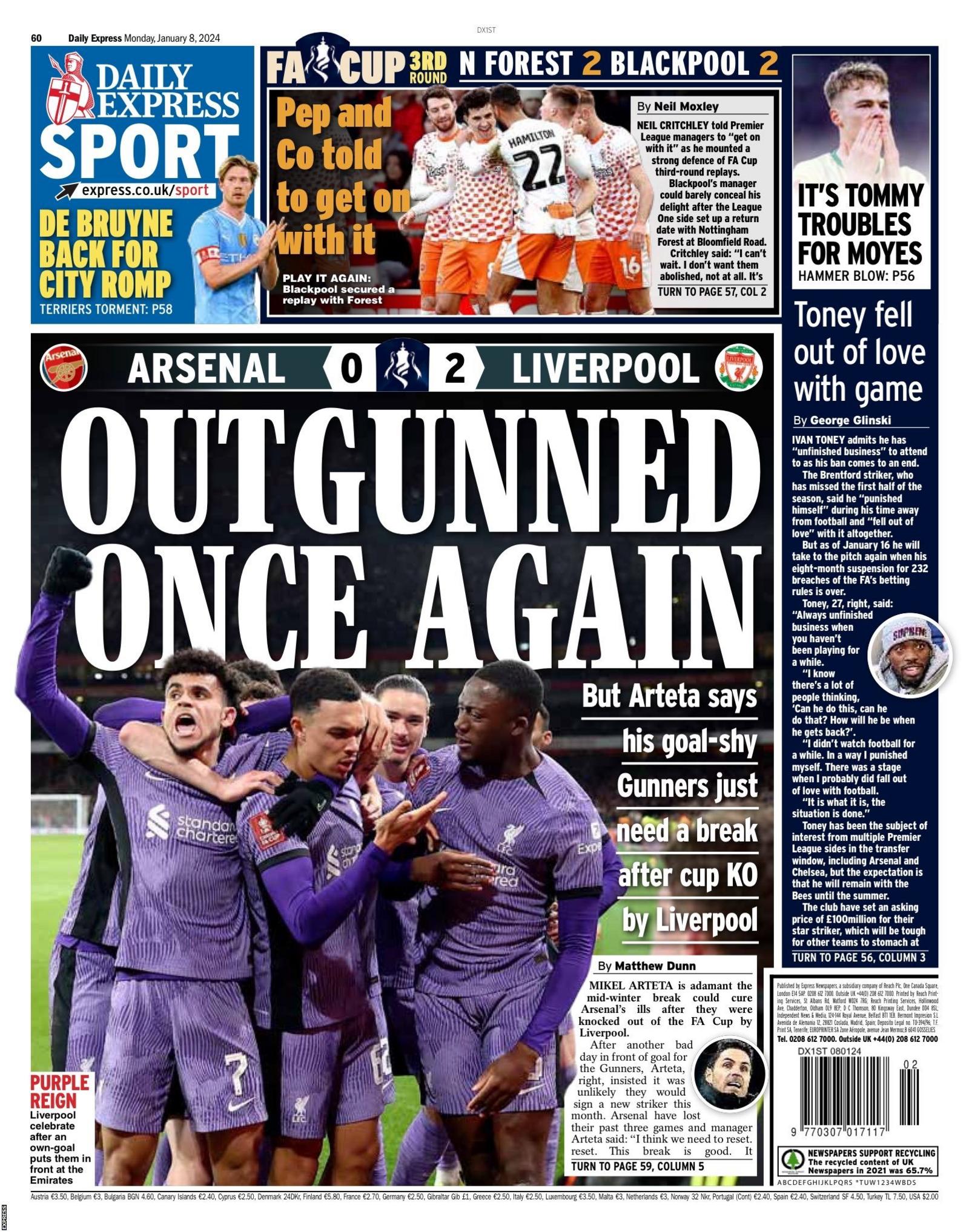 Monday's Daily Express